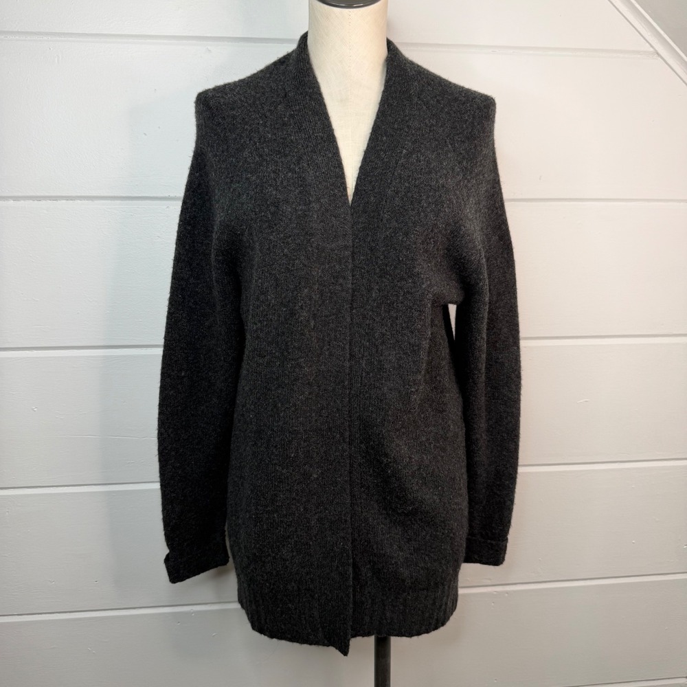 ASOS Size 4 Small Oversized Gray Knit Cardigan Open Minimalist‎